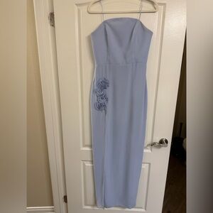 Amanda Uprichard Wolfe Gown Strapless Dress in Artic